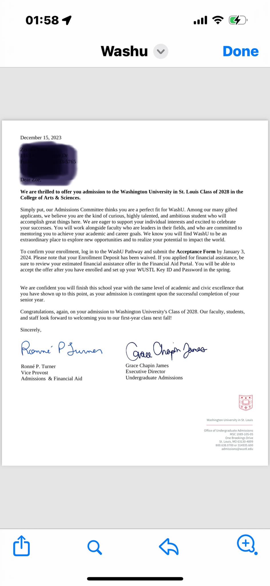 ED NYU and Washington Univeristy in St.Louis